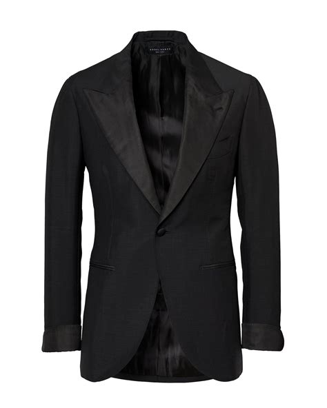 black wool mohair tuxedo